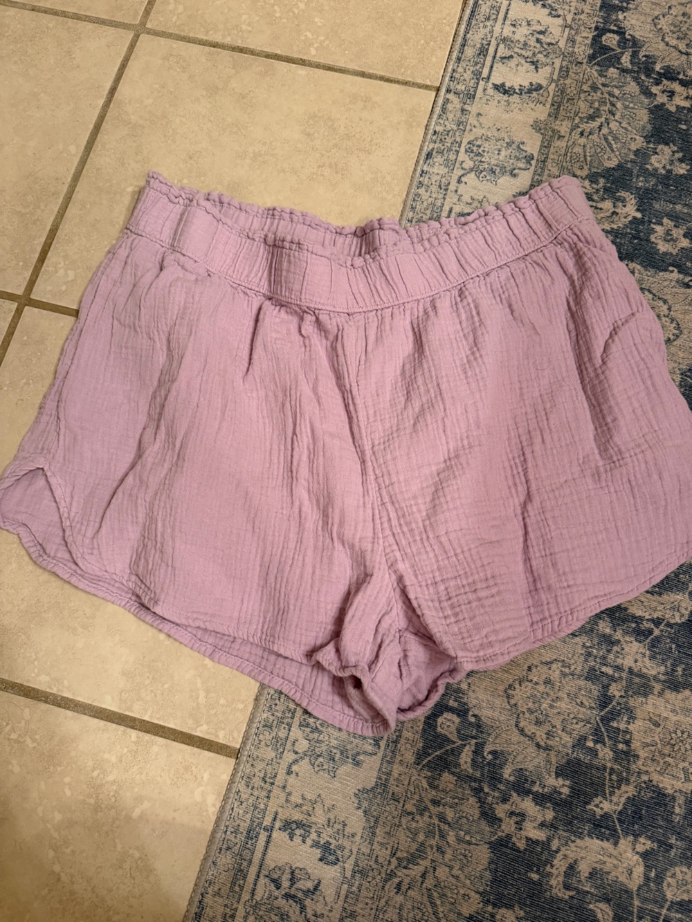 Universal Thread Lavender Cotton Gauze Elastic Waist Shorts